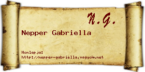 Nepper Gabriella névjegykártya